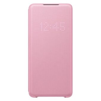 Fodral för Samsung EF-NG985PP S20 + G985 rosa / rosa LED View Cover