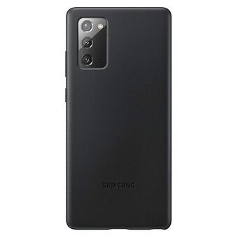 Fodral Samsung EF-VN980LB Note 20 N980 svart / svart läderfodral