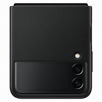 Etui Samsung EF-VF711LBEGWW Flip 3 svart/svart läderfodral