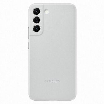 Fodral Samsung EF-VS906LJ S22 + S906 ljusgrå / ljusgrå läderfodral