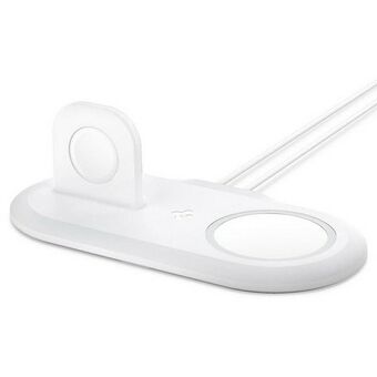 Spigen Magfit Duo Apple Magsafe & Watch Charger Stand vit/white AMP02797