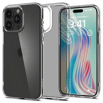 Spigen Ultra Hybrid iPhone 15 Pro 6.1" frost clear ACS06708 could be translated to Swedish as:

Spigen Ultra Hybrid iPhone 15 Pro 6.1" frost klar ACS06708