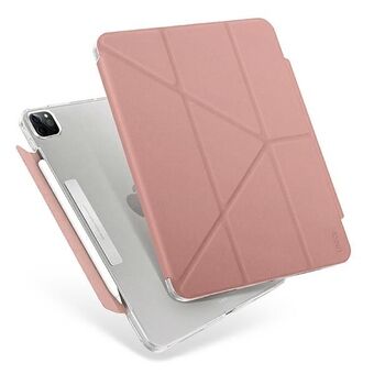 UNIQ-fodral Camden för iPad Pro 11" (2021) i rosa/peony pink, med antimikrobiell teknologi.