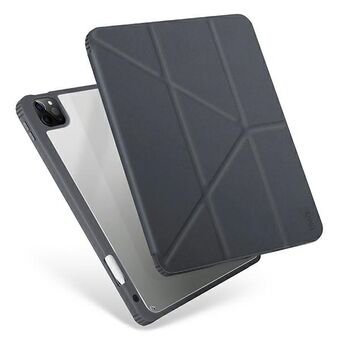 UNIQ-fodral till iPad Pro 12,9" (2021) med antimikrobiell egenskap, i grått/kolgrått.