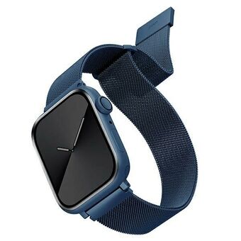 UNIQ Rem Dante Apple Watch Series 4/5/6/7 / SE 38/40 / 41mm. Rostfritt stål blå / koboltblå