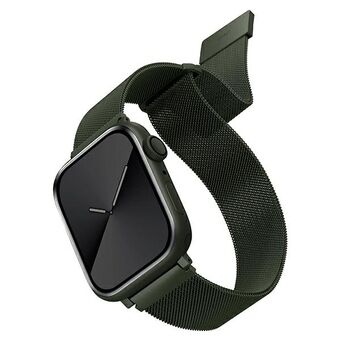 UNIQ Rem Dante Apple Watch Series 4/5/6/7 / SE 38/40 / 41mm. Rostfritt stål grön/grön
