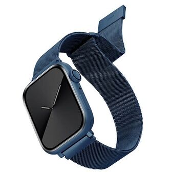 UNIQ Rem Dante Apple Watch Series 4/5/6/7 / SE 42/44 / 45mm. Rostfritt stål blå / koboltblå