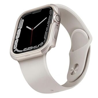 UNIQ-fodral Valencia för Apple Watch Series 4/5/6/7/8/9/SE/SE2 45/44 mm. Starlight.