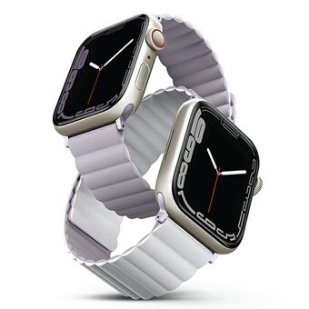UNIQ-rem Revix Apple Watch Series 4/5/6/7/8 / SE / SE2 38/40 / 41mm. Vändbar Magnetisk lila-vit / lila-vit