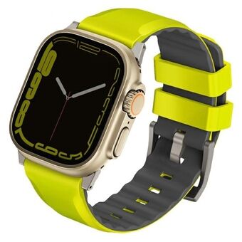 UNIQ Linus Band Apple Watch Series 1/2/3/4/5/6/7/8/SE/SE2/Ultra 42/44/45/49 mm Airosoft Silikon Lime Grön/Lime Grön