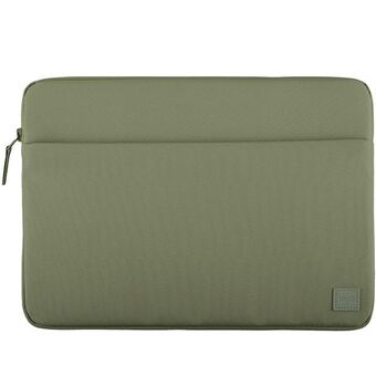 UNIQ fodral Vienna laptop Sleeve 14" grönt/lagergrönt Vattentätt RPET