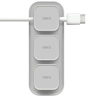 UNIQ Pod Mag magnetkabelhållare + bas grå/kritgrå