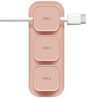 UNIQ Pod Mag magnetisk kabelhållare + rosa/rödrosa bas