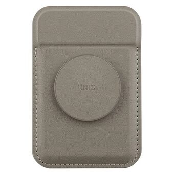 UNIQ Flixa magnetiskt kortficka med stativ grå/flintgrå MagSafe