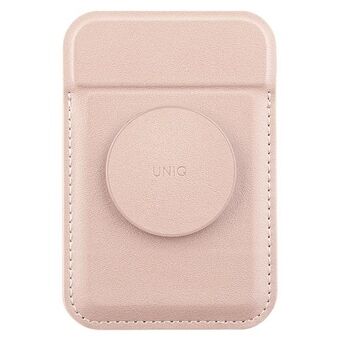 UNIQ Flixa magnetisk kortplånbok med stöd rosa/blush pink MagSafe