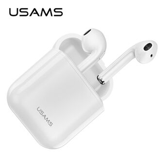 USAMS Bluetooth 5.0 hörlurar TWS LU Series Wireless White / White BHULU01 (US-LU001)