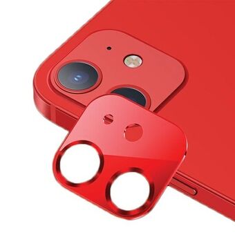 USAMS kameralins glas iPhone 12 mini metall röd/röd BH706JTT03 (US-BH706)