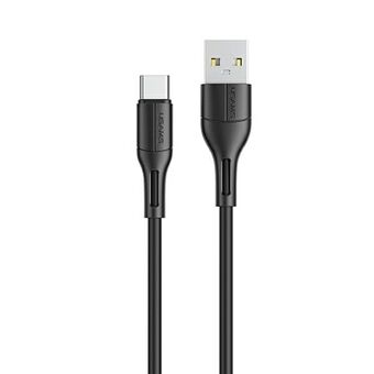 USAMS kabel U68 USB-C 2A Snabbladdning 1m svart / svart SJ501USB01 (US-SJ501)