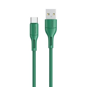 USAMS kabel U68 USB-C 2A snabbladdning 1m grön/grön SJ501USB04 (US-SJ501)
