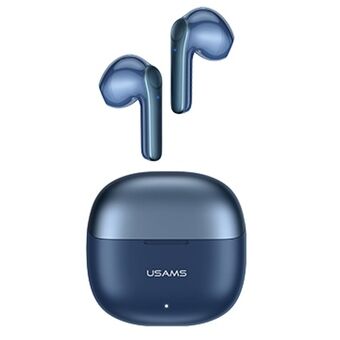 USAMS Bluetooth 5.1 hörlurar TWS XH Series Dual mic Wireless Blue / Blue BHUXH03
