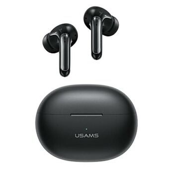 USAMS Bluetooth 5.3 TWS X-don-serien trådlösa hörlurar svart/svart BHUENCXD01 (US-XD19)