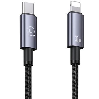 USAMS Kabel USB-C till Lightning 30W 0,25m Snabbladdning Stål/Tarnish SJ679USB01 (US-SJ679)