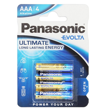 Panasonic Evolta AAA Batterier - 4 st