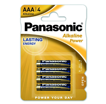 Panasonic Alkaline Power AAA-batterier - 4 st