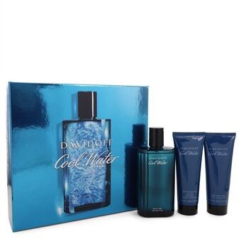 Cool Water by Davidoff - Gift Set -- 4.2 oz Eau De Toilette Spray + 2.5 oz After Shave Balm + 2.5 oz Shower Gel - för män