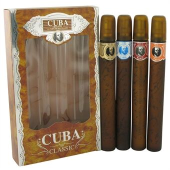 Cuba Red by Fragluxe - Gift Set -- Cuba Variety Set includes All Four 1.15 oz Sprays, Cuba Red, Cuba Blue, Cuba Gold and Cuba Orange - för män