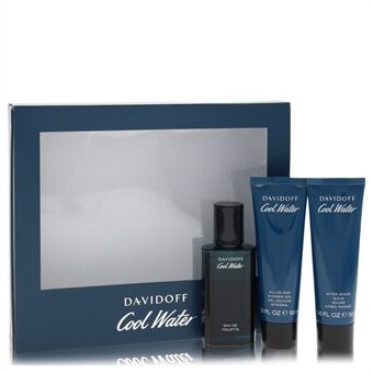 Cool Water by Davidoff - Gift Set -- 1.4 oz Eau De Toilette Spray +1.7 oz After Shave  Balm+ 1.7 oz Shower Gel - för män