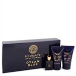 Versace Pour Homme Dylan Blue by Versace - Gift Set -- 0.17 oz Mini EDT + 0.8 oz After Shave Balm + 0.8 oz Shower Gel - för män