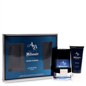Spirit Millionaire Dark Fusion by Lomani - Gift Set -- 3.3 oz Eau De Parfum Spray + 3.3 oz Shower Gel - för män