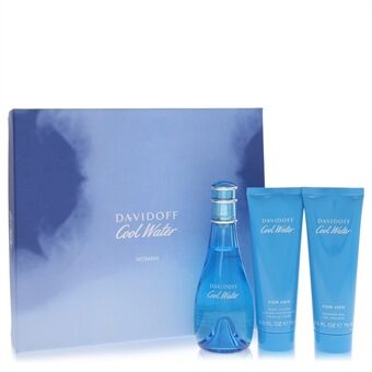 Cool Water by Davidoff - Gift Set -- 3.4 oz Eau De Toilette Spray + 2.5 oz Body Lotion + 2.5 oz Shower Gel - för kvinnor