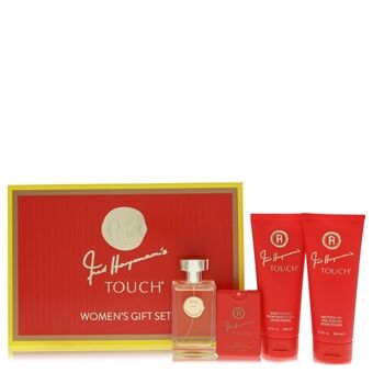 Touch by Fred Hayman - Gift Set -- 3.4 oz Eau De Toilette Spary + 6.7 oz Body Lotion + 6.7 oz Shower Gel + 0.61 oz Pocket Soray - för kvinnor