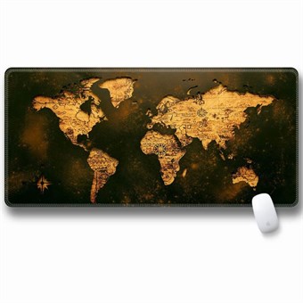 Stor musmatta med världskarta - 30 x 80 x 3 cm - Gold Edition