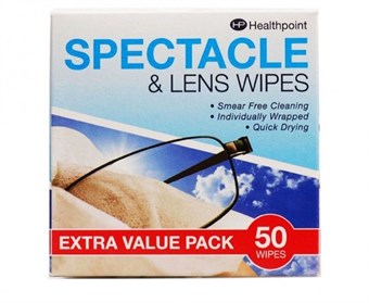 Healthpoint Spectacle & Lens Wipes - 52 st