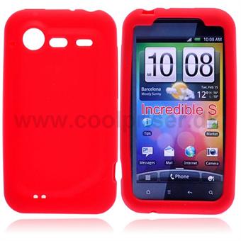 HTC Incredible S silikonskydd (röd)