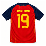 Lamine Yamal nr 19 – Landslagsställ för barn – VM 2026 – Tröja och shorts – Från 116–122 cm, 6–7 år