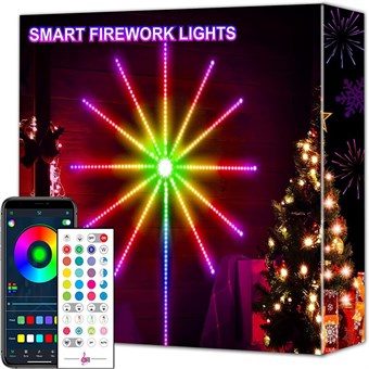  LED Fireworks Strips med Fjärrkontroll - 240 LED-lampor - Musikkänslig
