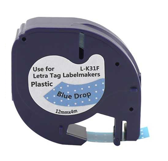 Dymo LetraTag-etikett Blå prickar 12 mm × 4M (L-K31F)