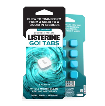 Listerine Clean Mint Go - Tabs Munvattentabletter - 4 st