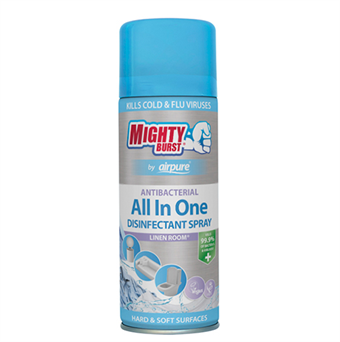AirPure Mighty Burst Allt-i-ett desinfektionsspray - Linnerum - 450 ml