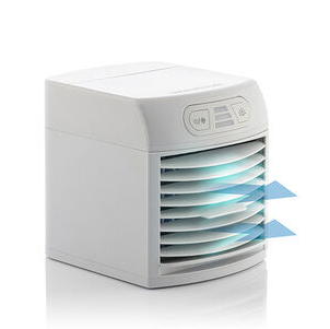 Köp för minst 1500 SEK för att få denna gåva "Snabb trådlös QI-laddare - "Bärbar mini-luftkonditionering med ånga - LED-ljus - Freezy Q"