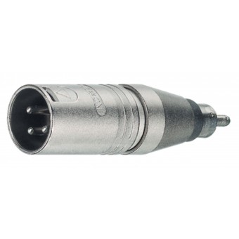 Xlr Adapter XLR 3-Pin Hane - RCA Hane Silver