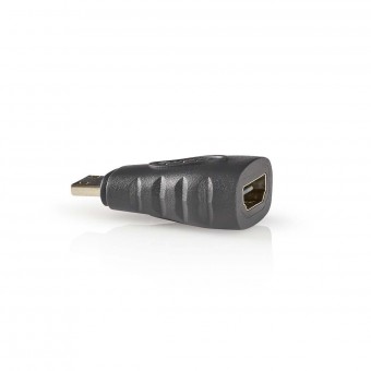 HDMI™-adapter | HDMI™-minikontakt | HDMI™ hona | Guldpläterad | Bara | ABS | Antracit | 1 del. | Låda