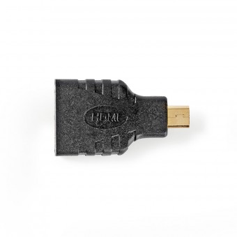 HDMI™-adapter | HDMI™ mikrokontakt | HDMI™ hona | Guldpläterad | Bara | ABS | Svart | 1 del. | Låda