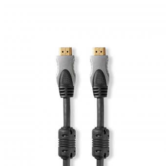 High Speed ​​​​HDMI ™-kabel med Ethernet | HDMI™-kontakt | HDMI™-kontakt | 4K@30Hz | 10,2 Gbps | 10,0 m | Runda | PVC | Svart | Plastlåda