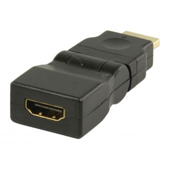 Höghastighets HDMI med Ethernet-adapter Svängbar HDMI-kontakt - HDMI Hona Svart