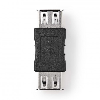 USB-A-adapter | USB 2.0 | USB-A hona | USB-A hona | 480 Mbps | Nickelpläterad | PVC | Svart | Låda